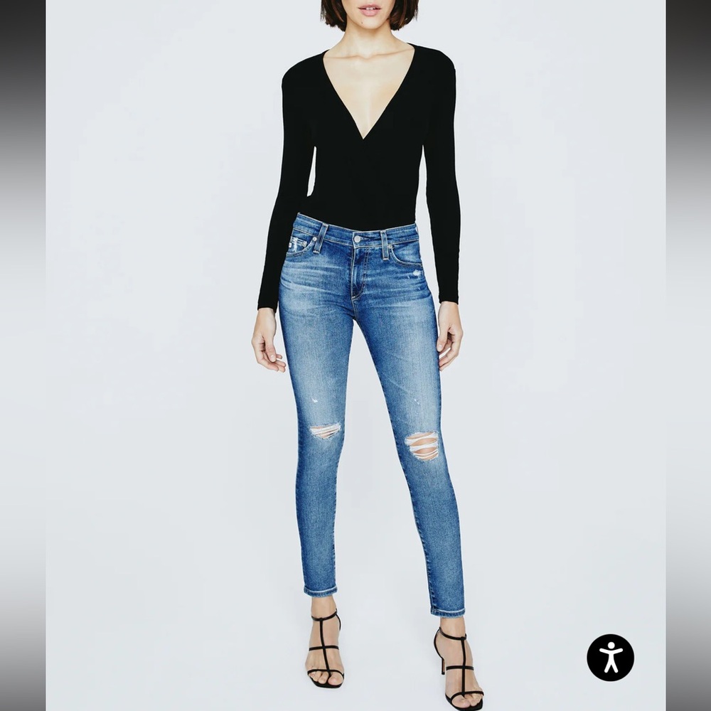 Blue Distressed Women's Jeans